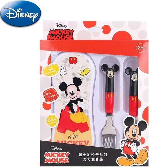 Disney Kinderlöffel aus Edelstahl mit Tragtasche, blau und mehrfarbig - Bild 1