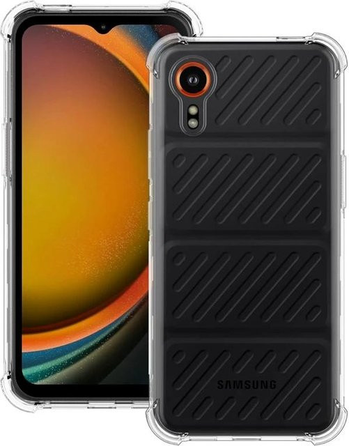 Stoßfeste Silikon TPU Schutzhülle für Samsung Galaxy Xcover 7 in Transparent mit Gradient-Effekt - Bild 1