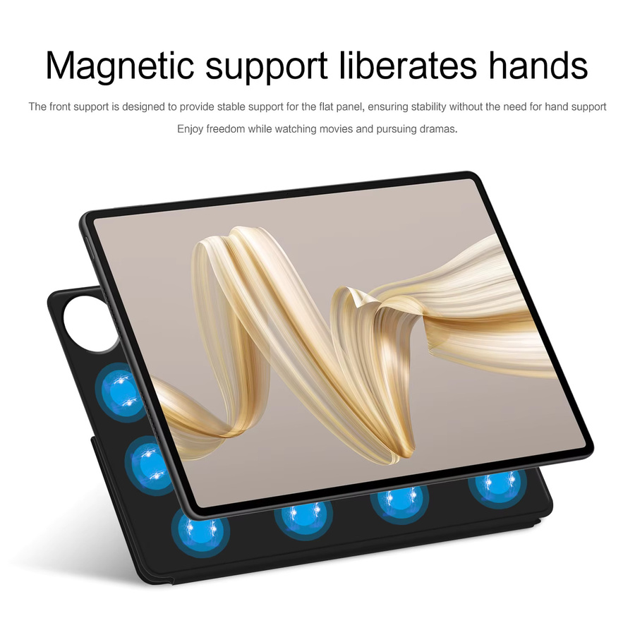 Magnetische Smart Book Cover Hülle für Huawei MatePad Pro 12.2 MRO-W00 W10 2024 in Schwarz - Bild 3