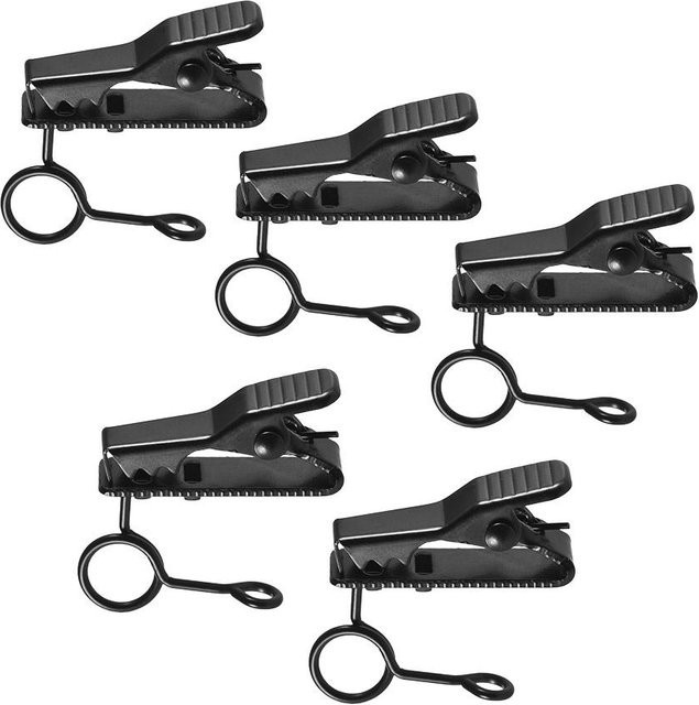 Andoer EY-J03 Kabelgebundenes Ansteckmikrofon mit Krawattenklammer, 5er-Set, Schwarz, 6 mm - Bild 1