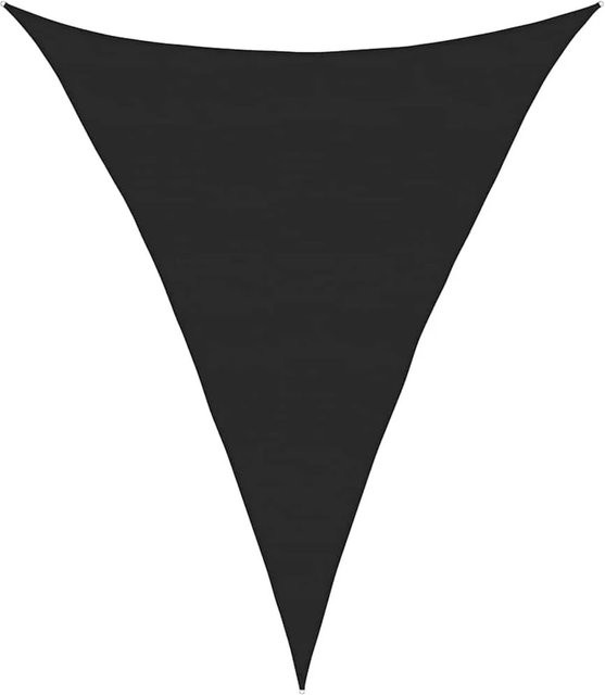 Furnicato Sonnensegel Dreieckig Schwarz aus HDPE mit 160 g/m² Materialstärke, B/T/H: 5 x 7 x 7 m - Bild 1