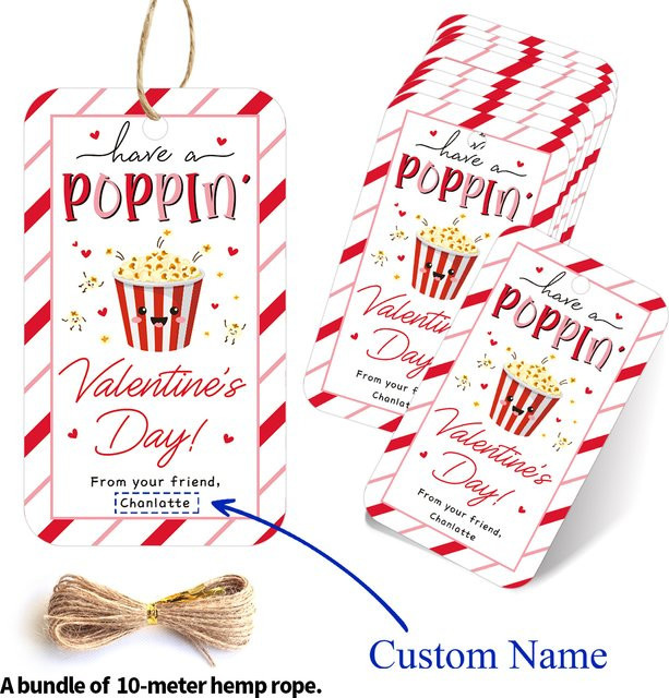 50 Stück personalisierte Haning-Tags aus Papier in Weiß für DIY-Geschenkverpackungen und Dekorationen - Bild 1