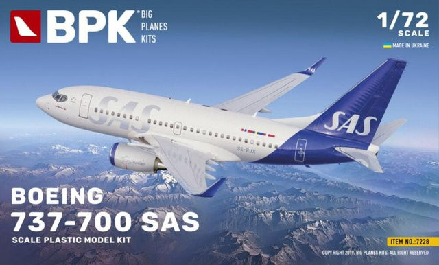 Boeing 737-700 SAS, Big Planes Kits, Modellflugzeug, 1:72, Kunststoff - Bild 1