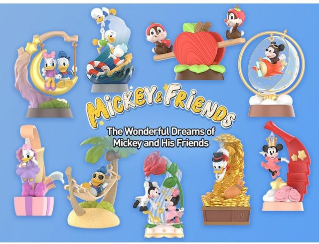 Popmart Disney Die Wunderbaren Träume von Mickey und seinen Freunden Szenen-Set 8 Stück - Bild 1