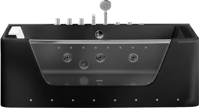 Whirlpoolbadewanne Dyona von Vente-unique in Schwarz, Länge: 170 cm - Bild 1
