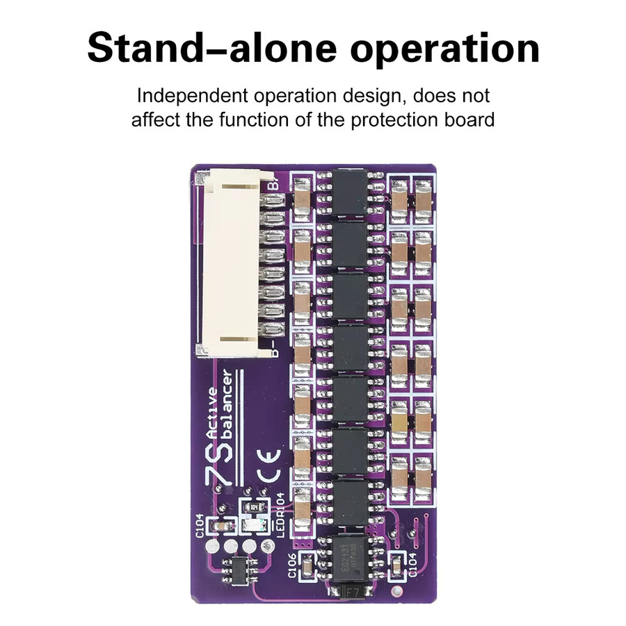 BMS Aktiver Equalizer Balancer Board für Li-Ion Lifepo4 LTO Lithium Batterien 1,5A in Violett - Bild 2