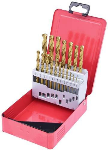KS Tools 330.4610 HSS TIN-TIP Metall-Spiralbohrer-Set aus Stahl in Gold, 11-teilig - Bild 1
