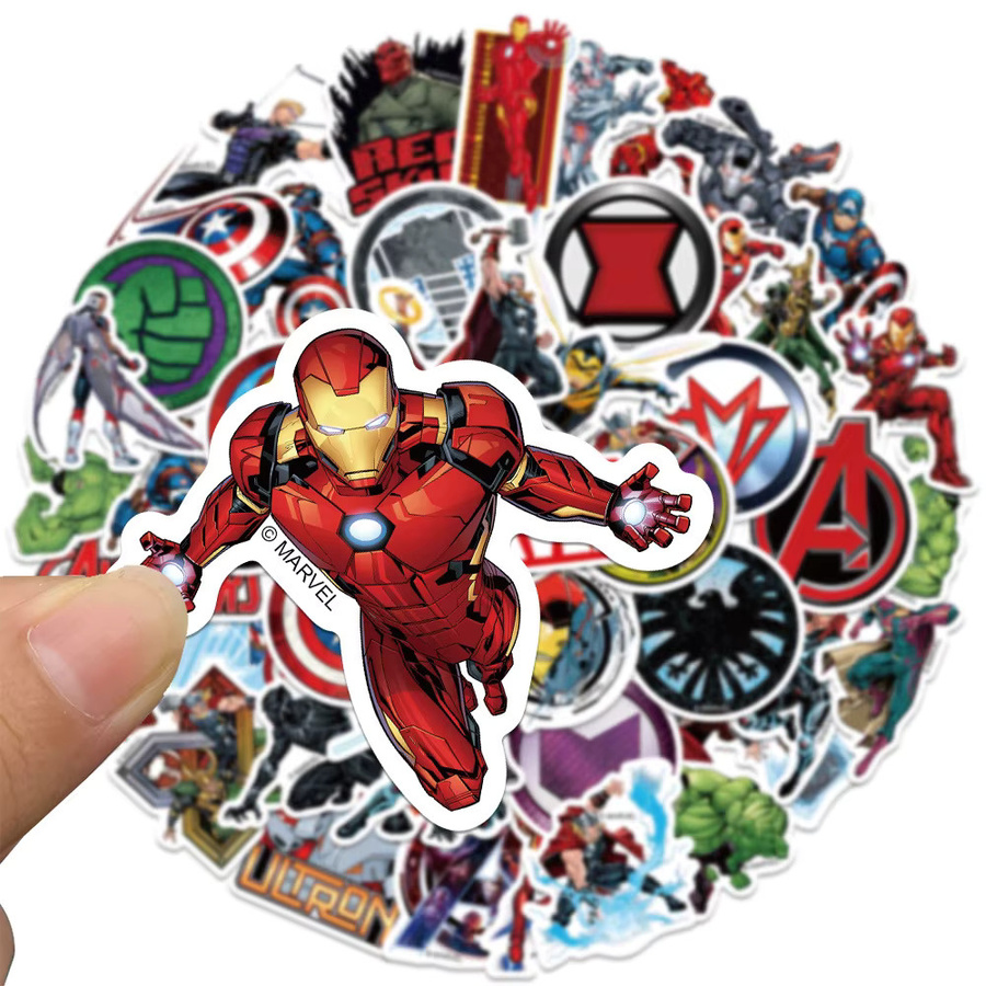 Marvel The Avengers Superhelden-Cartoon-Aufkleber, Bunt / Mehrfarbig, 10/30/50 Stück - Bild 3