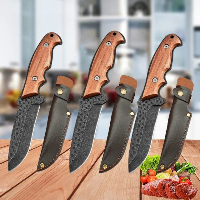 WXCOO Geschmiedetes Küchenmesser zum Entbeinen aus Holz für Fleisch, Fisch, Obst und Gemüse - Bild 1