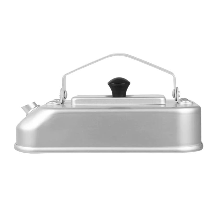 Tragbarer Camping-Teekessel aus Aluminiumlegierung in Silber für Outdoor und Reise - Bild 3