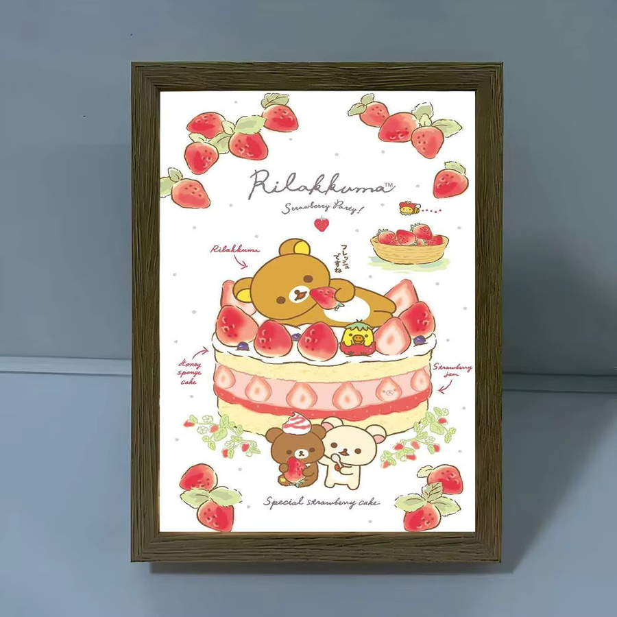 Rilakkuma Vintage Poster Kawaii Kunstwerk aus Papier in Multicolor und Weiß - Bild 4