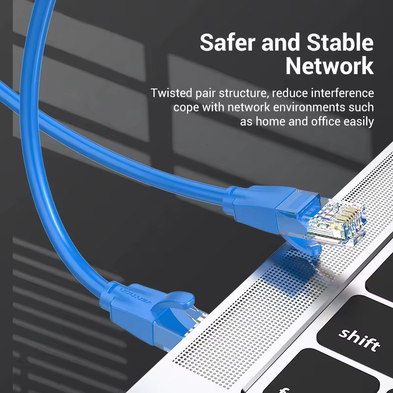 Vention Ethernet Cat6 LAN-Kabel UTP RJ45 Netzwerk-Patchkabel in Grau - Bild 3