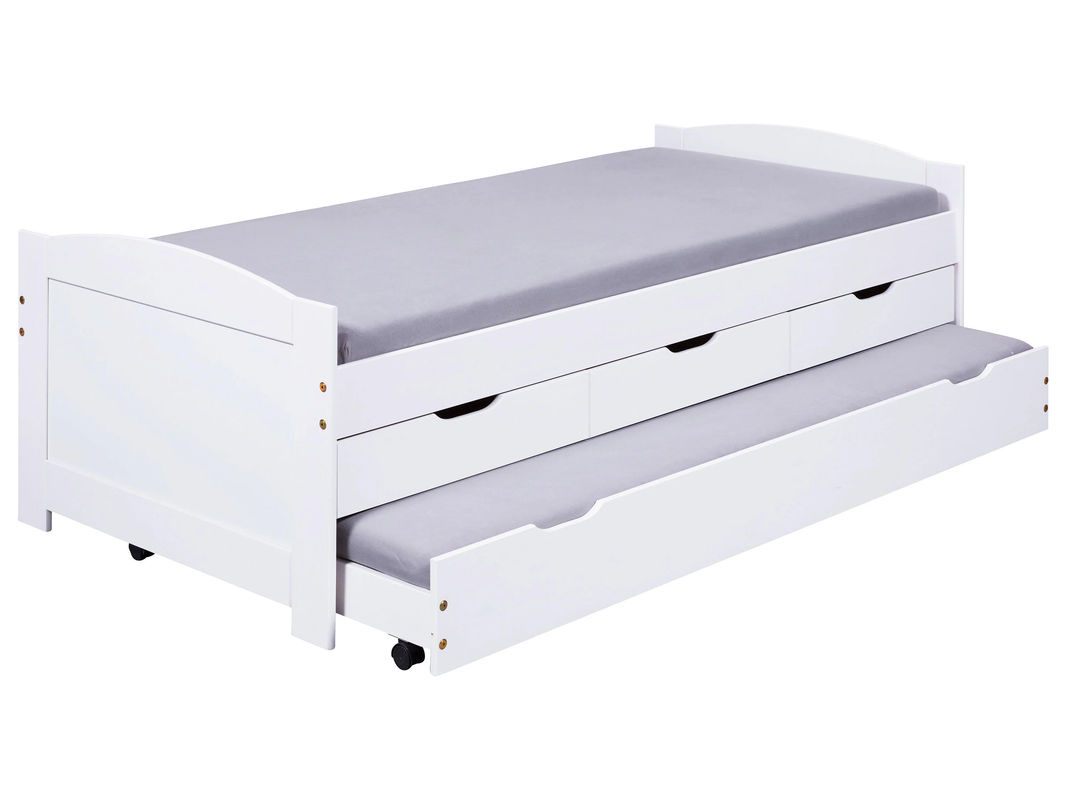 INTER LINK Funktionsbett Ulli aus massiver Kiefer mit Schubladen, Weiß, B/T/H: 90 x 200 x 100 cm - Bild 2