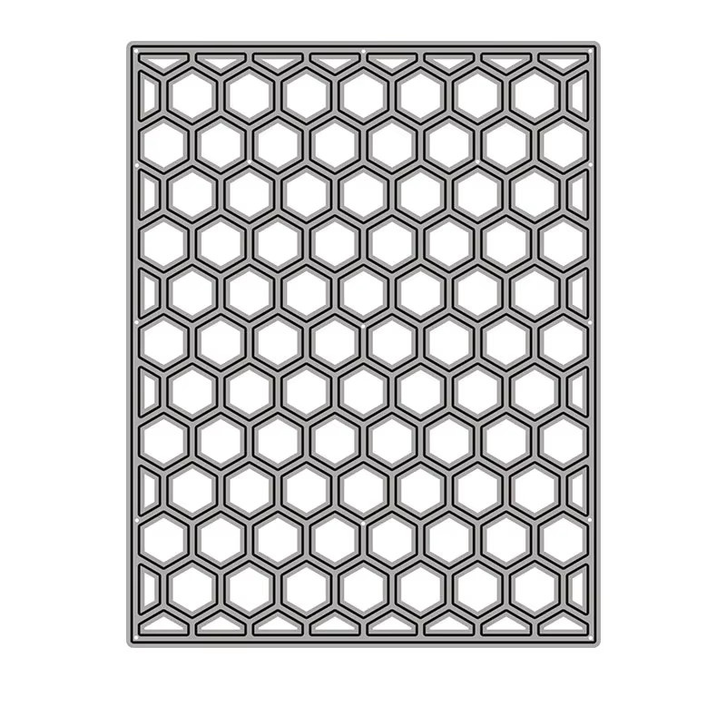 Wabenförmige Metall-Stanzformen in Silber für DIY Scrapbooking, Papier und dekorative Handwerksarbeiten - Bild 2