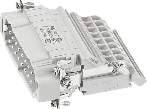 HARTING Stifteinsatz 09330164635 mit 16 Schrauben in Grau aus Kunststoff - Bild 1