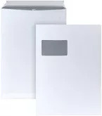 POSTHORN Versandtasche DIN C4 aus Papier, weiß, selbstklebend, B/H: 32,4 x 22,9 cm - Bild 1