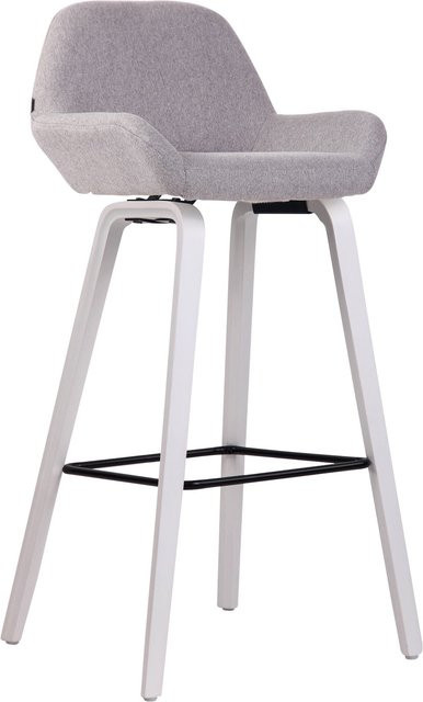 CLP Barhocker Newnan mit Stoffbezug und Eichenholzgestell in modernem Design - Bild 1