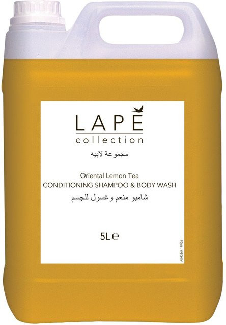 Diversey LAPE Collection Oriental Lemon Tea Duschgel und Shampoo, 2 x 5000 ml, Gelb - Bild 1