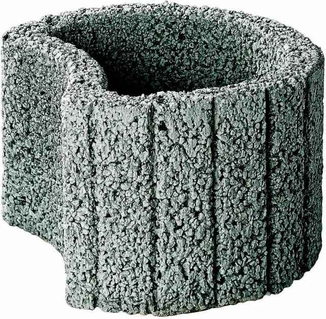 Pflanzring aus Leichtbeton in Grau, B/T/H: 35 x 20 x 20 cm - Bild 1