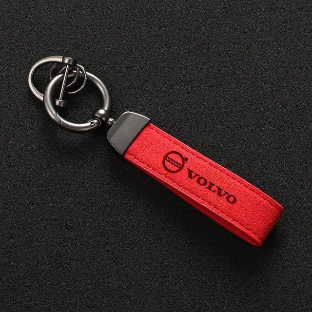 Volvo Schlüsselanhänger Leder, rot, Unisex - Bild 1
