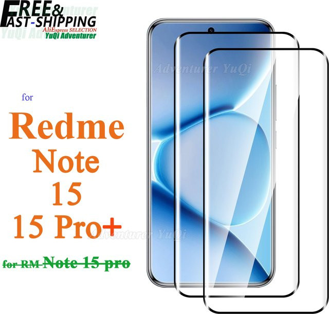 Xiaomi 3D-Displayschutzfolie aus gehärtetem Glas für Redmi Note 15 Pro Plus, transparent, HD-Kristall-Optik und kratzfest - Bild 1