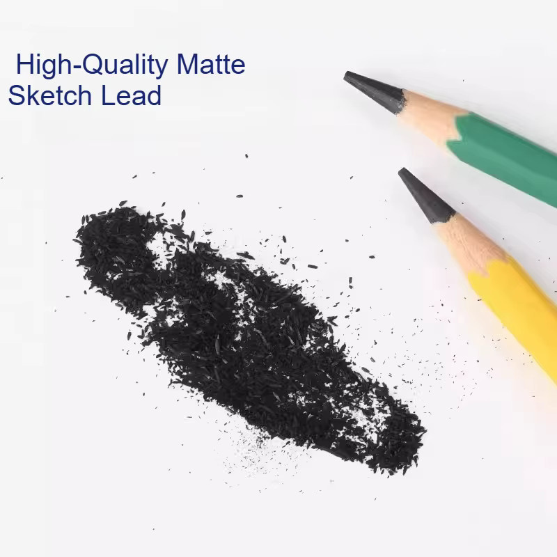 Marco Matte Sketch Pencils Set mit 8 Graustufen HB bis 14B aus Graphit und Holz für Kunstskizzen - Bild 2