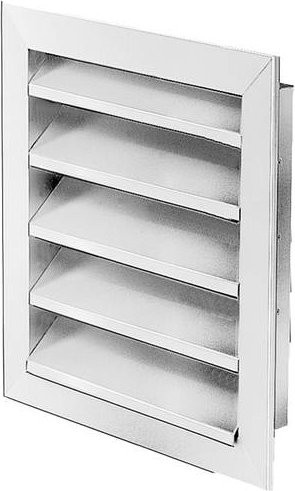 Helios Wetterschutzgitter 125 aus Aluminium in Silber - Bild 1