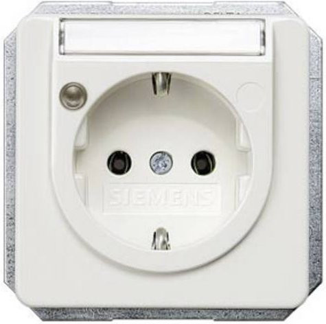 Siemens DELTA profil Schuko-Steckdose 10/16A 250V in Titanweiß 5UB1472 - Bild 1