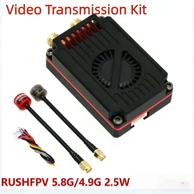 RUSHFPV 5.8G/4.9G 2.5W Dual-Frequenz Bildübertragungsset, Schwarz - Bild 1