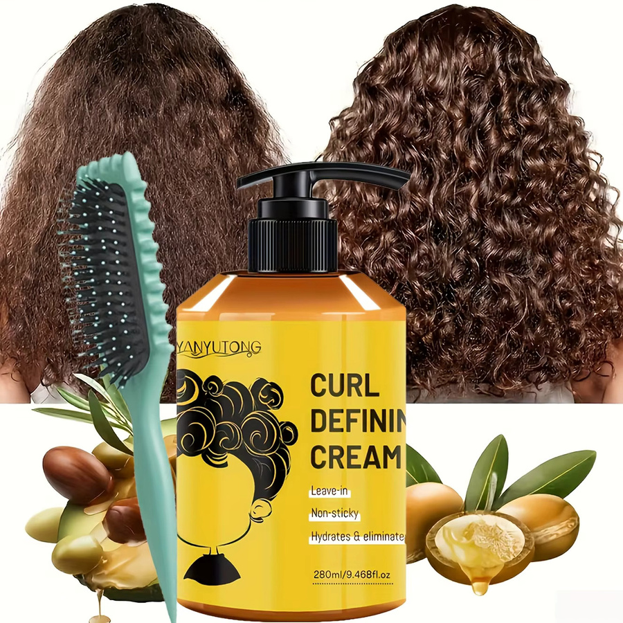 Locken-Styling-Creme für lockiges Haar, Unisex - Bild 3