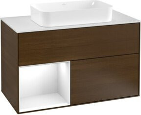 Villeroy & Boch Waschtischunterschrank Finion mit Abdeckplatte in Weiß, B: 100 cm, T: 50,1 cm - Bild 1