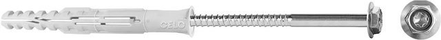 Celo Multifunktionsrahmendübel Mfr Sb aus Nylon und Stahl, grau, verzinkt, Durchmesser: 10 mm, Länge: 160 mm - Bild 1