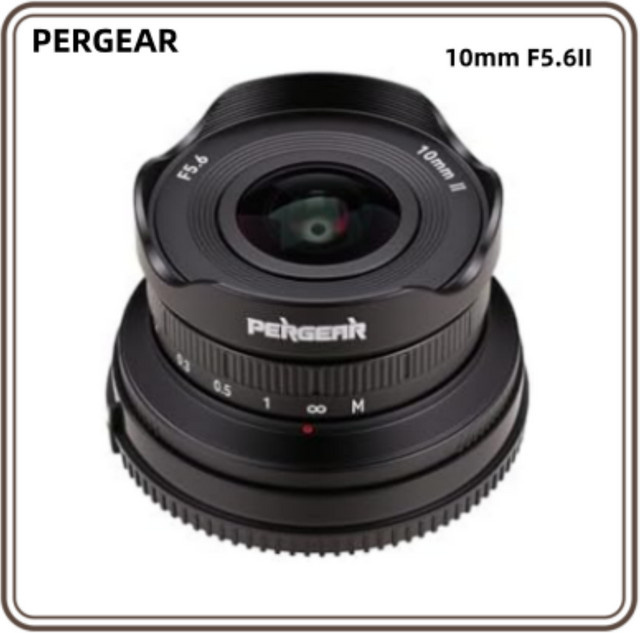 PERGEAR 10mm F5.6II APS-C Fisheye-Objektiv mit manueller Fokussierung für Fuji XF, M43, Sony E, Canon EOS M und Nikon Z Mount Spiegellose Kameras, Schwarz - Bild 1