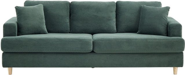 Yocaba Sofa in Grün mit Cord-Velours-Bezug ohne Schlafmöglichkeit - Bild 1
