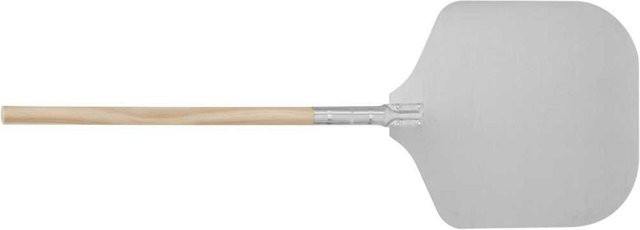 Stalgast Pizzaschaufel mit kurzem Holzgriff aus Metall in Silber und Beige - Bild 1