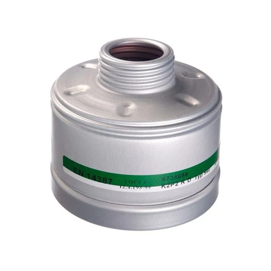 Dräger Atemschutz Kombinationsfilter 940 K2 P2 R D Gasfilter und Partikelfilter mit Rd40 Anschluss in Silber - Bild 2