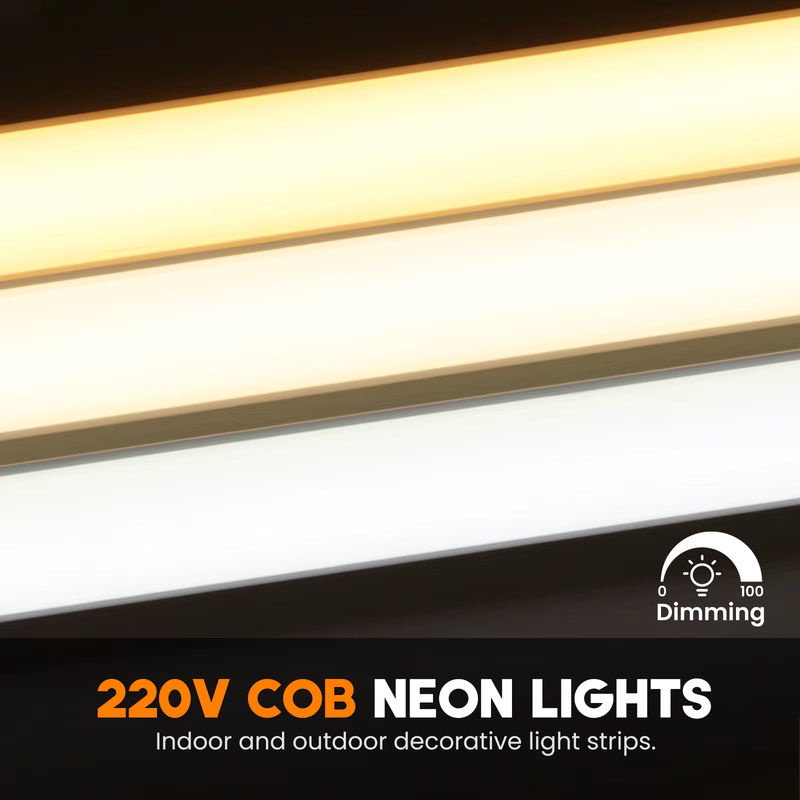 Tuya Smart COB LED Streifen Natural White 220V, Wasserdichter LED Neon Streifen mit Bluetooth und Wifi Steuerung, Dimmbar via Fernbedienung oder Touch, 240 cm - Bild 5