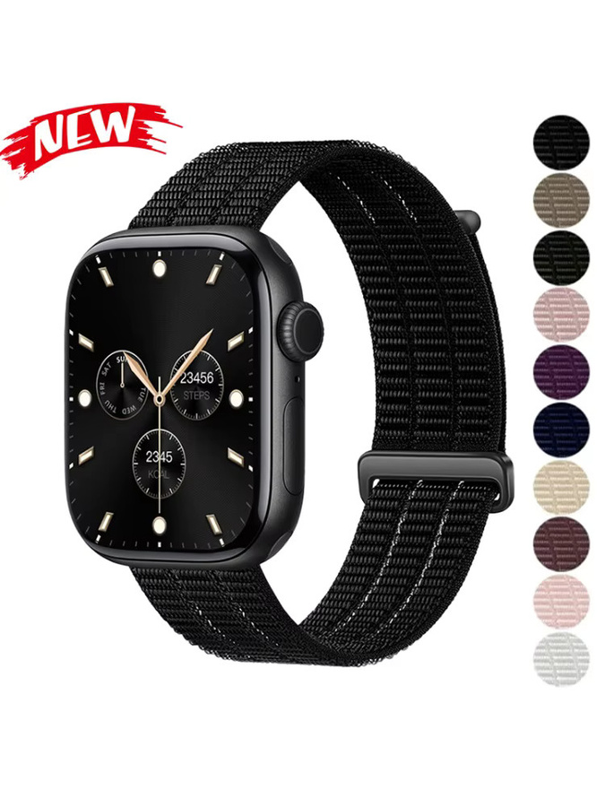 OAKCHARM Uhrenarmband Nylon, Schwarz, Unisex - Bild 3