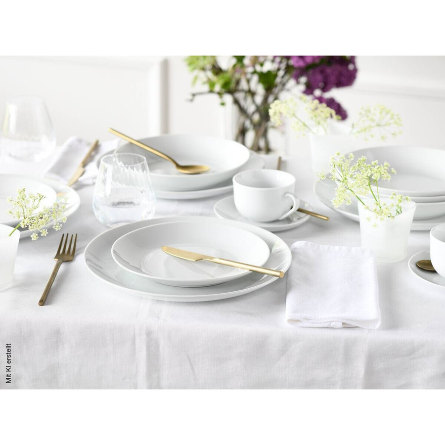 CreaTable Kombiservice Luna aus weißem Porzellan, 80-teilig - Bild 1