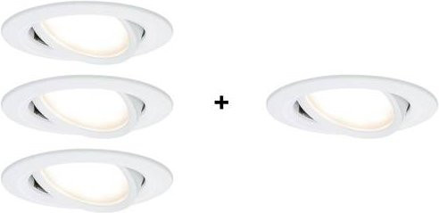 Paulmann Nova LED Einbauleuchte 4er Set, Weiß, 24W, Warmweiß - Bild 1