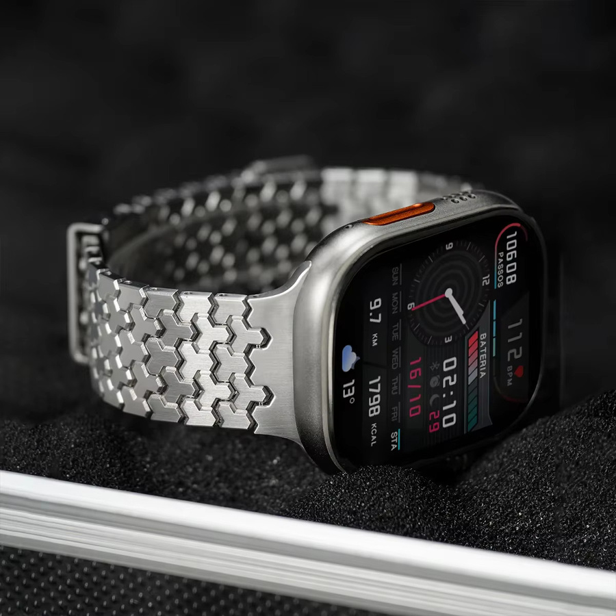 CAOWTAN Uhrenarmband Edelstahl, Silber, Unisex - Bild 3