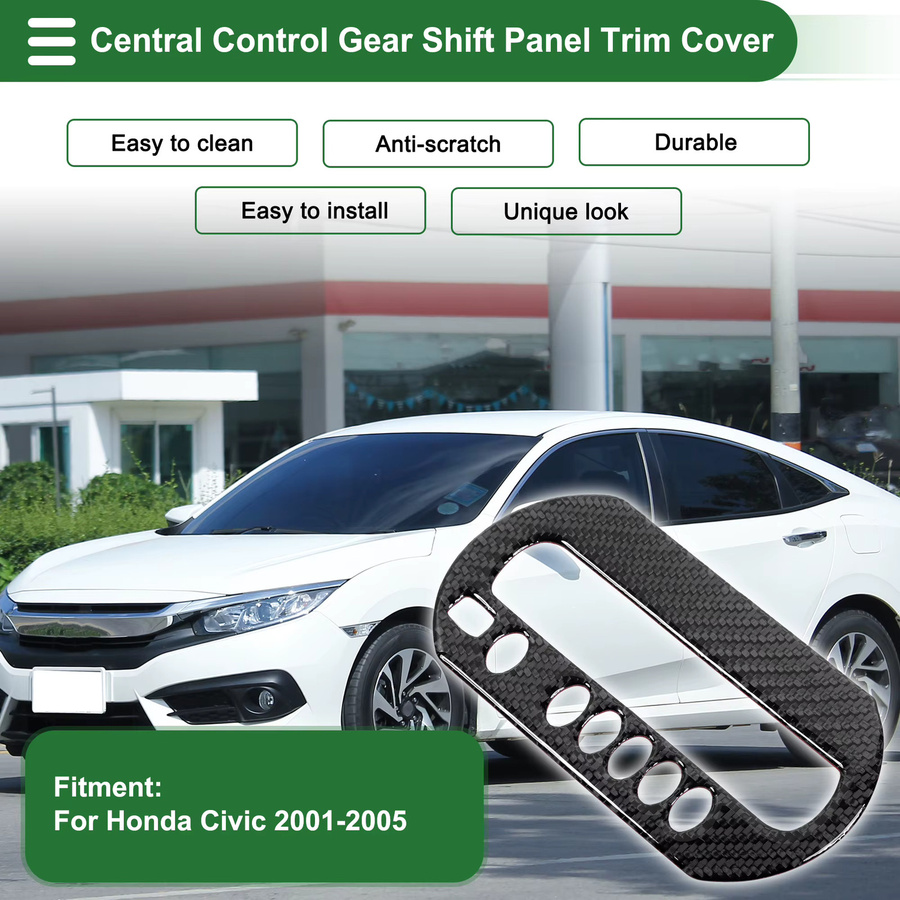 UXCELL Schaltsymbolblende für Honda Civic 2001-2005 in Schwarz - Bild 3