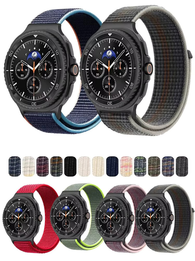 Nylonarmband für Samsung Galaxy Watch 8, Schwarz, Unisex - Bild 5