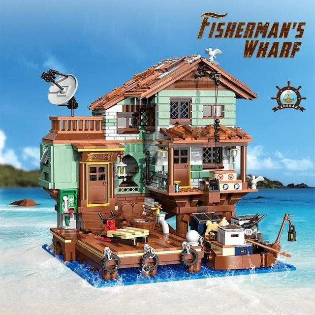 Fisherman's Wharf Baustein Klassisches Baumhausmodell, 2100 Teile, ab 6 Jahren - Bild 1