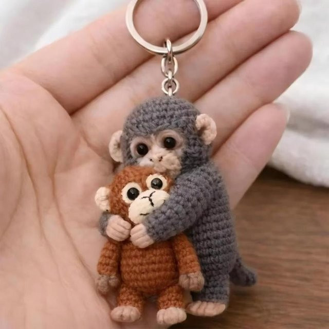 Rd lala Anhänger, Plüsch, braun, Unisex - Bild 1