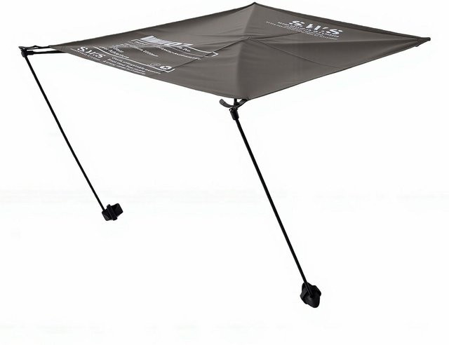 KaiSai Outdoor-Stuhl mit integriertem Sonnenschutz in Grün aus Aluminiumlegierung und Oxford-Stoff - Bild 1