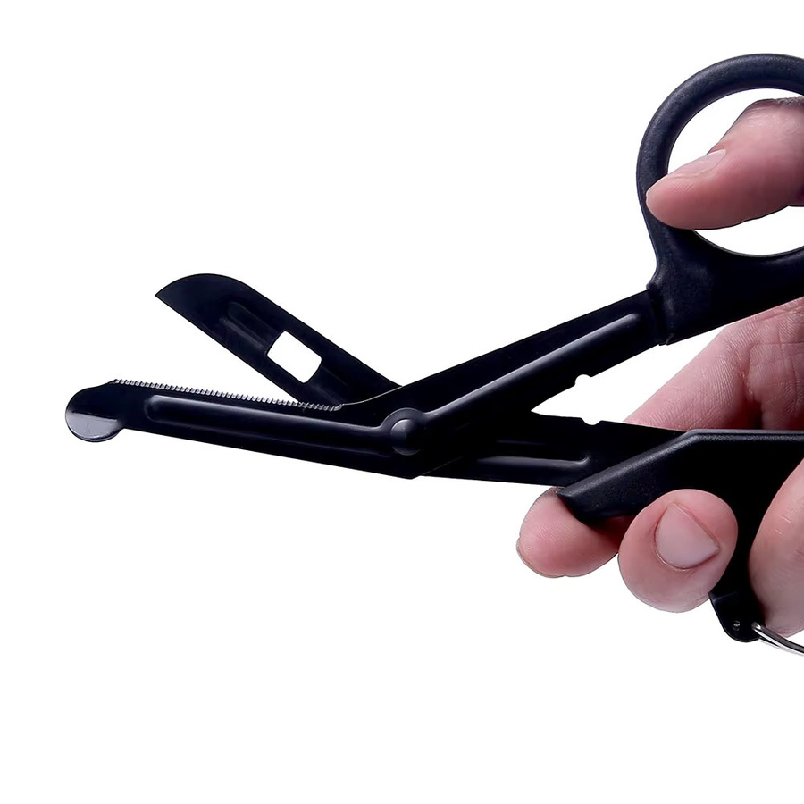 Taktische Trauma Schere mit Karabiner für Notfall und Erste Hilfe von Mrgabwte in Grün und Schwarz - Bild 3