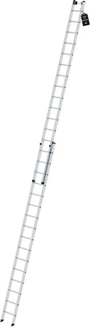 PROREGAL Sprossen-Schiebeleiter 2-teilig ohne Traverse in Silber, 2 x 16 Sprossen - Bild 1