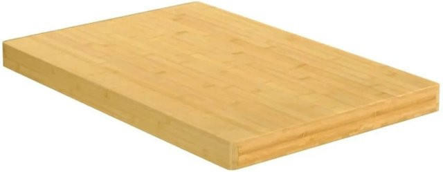 vidaXL Schneidebrett aus Bambus in Beige, B/T/H: 60 x 40 x 4 cm - Bild 1