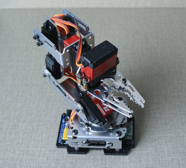 GoLingLing 6-Achsen-Metall-Roboterarm, Bausatz, mit mobiler App-Steuerung, Servo und mechanischer Handgreifklaue, Grau - Bild 1